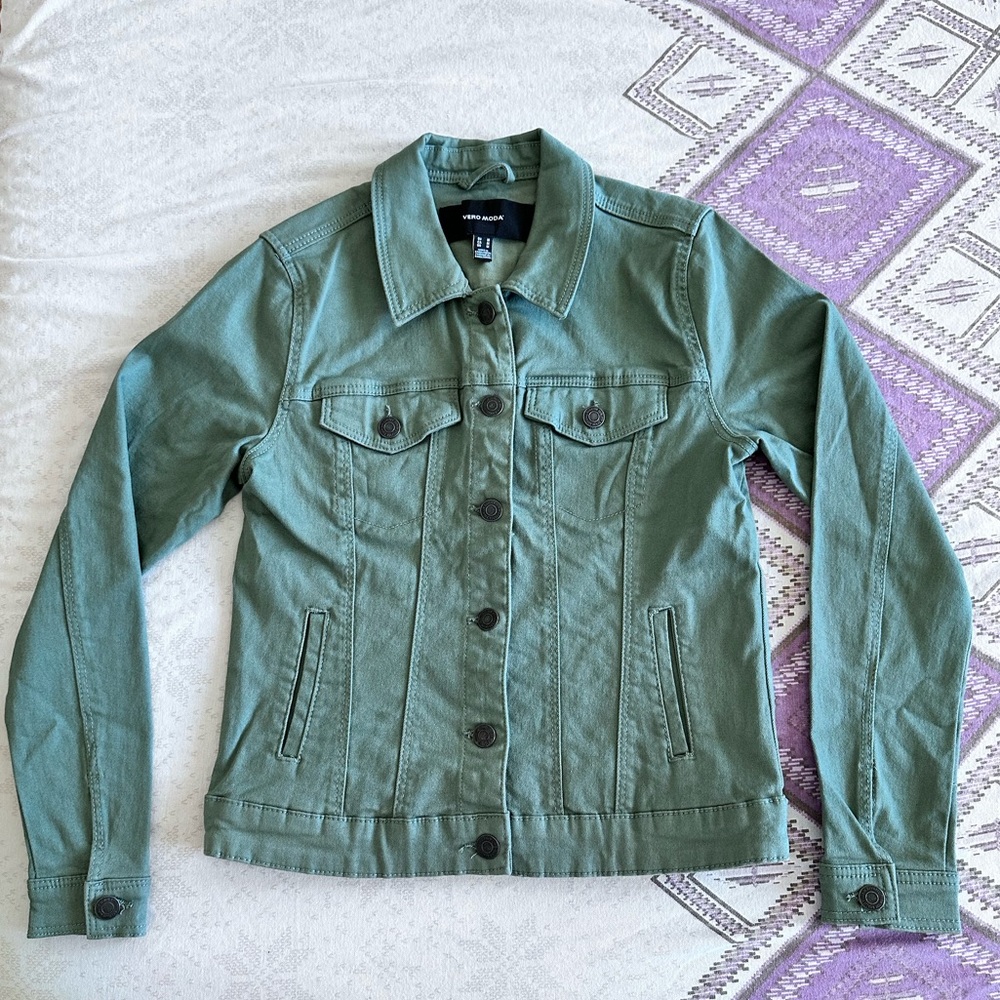 Vero Moda - Jeans Jacket - Women - Olive Green - US M